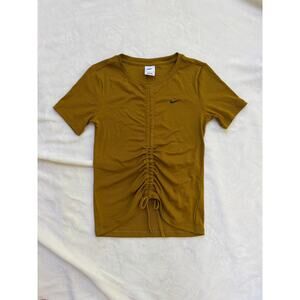 Nike Cinched Mustard Yellow Top